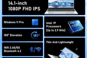 2025 14.1" Portable Windows 11 Pro Laptop Computer Intel Core i9 8950HK HD Screen 16GB RAM 1TB 2TB SSD Gaming laptops Pc Gamer